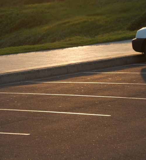 Parking Spaces with Sunset Parking Spaces with Sunset